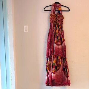 African Print Halter Dress